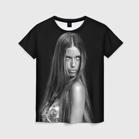Женская футболка 3D с принтом Адриана Лима , 100% полиэфир ( синтетическое хлопкоподобное полотно) | прямой крой, круглый вырез горловины, длина до линии бедер | adriana lima | адриана лима | бразильская | супермодель