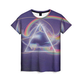 Женская футболка 3D с принтом Pink Floyd , 100% полиэфир ( синтетическое хлопкоподобное полотно) | прямой крой, круглый вырез горловины, длина до линии бедер | pink floyd