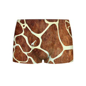 Мужские трусы 3D с принтом Жирафик , 50% хлопок, 50% полиэстер | классическая посадка, на поясе мягкая тканевая резинка | жираф | жирафик | текстуры