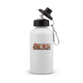 Бутылка спортивная с принтом One Piece - logo Ace , металл | емкость — 500 мл, в комплекте две пластиковые крышки и карабин для крепления | ван пис | лого | луффи | мугивара | пираты | эйс