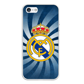 Чехол для iPhone 5/5S матовый с принтом Реал Мадрид , Силикон | Область печати: задняя сторона чехла, без боковых панелей | real madrid | реал мадрид | футбол