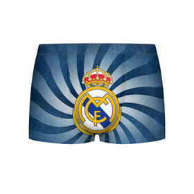 Мужские трусы 3D с принтом Реал Мадрид , 50% хлопок, 50% полиэстер | классическая посадка, на поясе мягкая тканевая резинка | Тематика изображения на принте: real madrid | реал мадрид | футбол