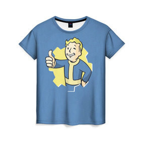 Женская футболка 3D с принтом Fallout , 100% полиэфир ( синтетическое хлопкоподобное полотно) | прямой крой, круглый вырез горловины, длина до линии бедер | fallout | фалаут