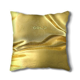 Подушка 3D с принтом Gold , наволочка – 100% полиэстер, наполнитель – холлофайбер (легкий наполнитель, не вызывает аллергию). | состоит из подушки и наволочки. Наволочка на молнии, легко снимается для стирки | gold | золото