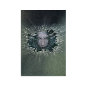 Обложка для паспорта матовая кожа с принтом Мэрилин Мэнсон , натуральная матовая кожа | размер 19,3 х 13,7 см; прозрачные пластиковые крепления | Тематика изображения на принте: marilyn manson мэрилин мэнсон | музыка | рок | шок рокер