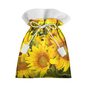 Подарочный 3D мешок с принтом Подсолнухи , 100% полиэстер | Размер: 29*39 см | Тематика изображения на принте: желтый | солнце | цветок | яркий