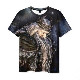 Мужская футболка 3D с принтом Dark Souls 3 , 100% полиэфир | прямой крой, круглый вырез горловины, длина до линии бедер | dark souls | praise the sun | you died | дарк соулс