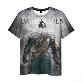 Мужская футболка 3D с принтом Dark Souls 20 , 100% полиэфир | прямой крой, круглый вырез горловины, длина до линии бедер | Тематика изображения на принте: dark souls | praise the sun | you died | дарк соулс