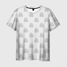 Мужская футболка 3D с принтом Лента Мёбиуса , 100% полиэфир | прямой крой, круглый вырез горловины, длина до линии бедер | Тематика изображения на принте: абстракция | иллюзия | фигура