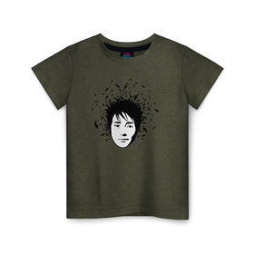Детская футболка хлопок с принтом Земфира , 100% хлопок | круглый вырез горловины, полуприлегающий силуэт, длина до линии бедер | zemfira | земфира | рок | русский рок