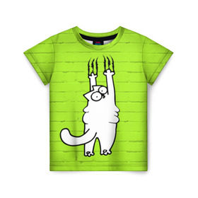 Детская футболка 3D с принтом Simon`s cat 3 , 100% гипоаллергенный полиэфир | прямой крой, круглый вырез горловины, длина до линии бедер, чуть спущенное плечо, ткань немного тянется | fitness | kitty | simon cat | simons | simons cat | голодный кот | для жирных | для толстых | жир | кот | кот саймона | котик | кошка | с котами | саймон | спорт | толстая | толстый | фитнес | фитнесс
