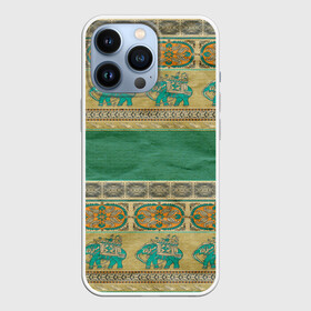 Чехол для iPhone 13 Pro с принтом Орнамент ,  |  | Тематика изображения на принте: индия | орнамент | слон | узон