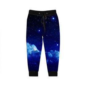 Детские брюки 3D с принтом Звёздное небо , 100% полиэстер | манжеты по низу, эластичный пояс регулируется шнурком, по бокам два кармана без застежек, внутренняя часть кармана из мелкой сетки | звезды | луна | месяц | ночь