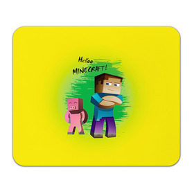 Коврик прямоугольный с принтом Helloo Minecraft , натуральный каучук | размер 230 х 185 мм; запечатка лицевой стороны | game | minecraft | игры | маинкрафт | майн | майнкравт | майнкрафт
