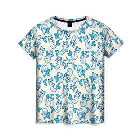 Женская футболка 3D с принтом Которыб , 100% полиэфир ( синтетическое хлопкоподобное полотно) | прямой крой, круглый вырез горловины, длина до линии бедер | котики | милые | паттерн