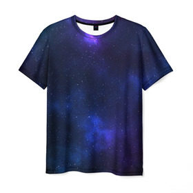 Мужская футболка 3D с принтом Звёздное небо , 100% полиэфир | прямой крой, круглый вырез горловины, длина до линии бедер | вселенная | галактика | звёзды | камета | космос | метеориты | метеоры | небо | ночь | солнечная система