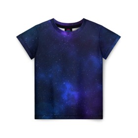 Детская футболка 3D с принтом Звёздное небо , 100% гипоаллергенный полиэфир | прямой крой, круглый вырез горловины, длина до линии бедер, чуть спущенное плечо, ткань немного тянется | вселенная | галактика | звёзды | камета | космос | метеориты | метеоры | небо | ночь | солнечная система
