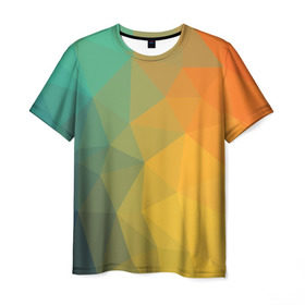 Мужская футболка 3D с принтом LowPoly Gradient , 100% полиэфир | прямой крой, круглый вырез горловины, длина до линии бедер | Тематика изображения на принте: colors | gradient | lowpoly | poly | градиент | цвета