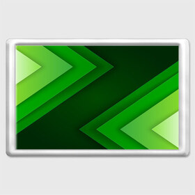 Магнит 45*70 с принтом Зелёные стрелы , Пластик | Размер: 78*52 мм; Размер печати: 70*45 | Тематика изображения на принте: геометрия | зеленый | полосы