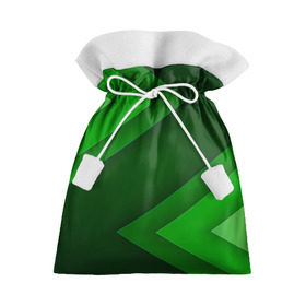Подарочный 3D мешок с принтом Зелёные стрелы , 100% полиэстер | Размер: 29*39 см | Тематика изображения на принте: геометрия | зеленый | полосы