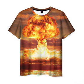 Мужская футболка 3D с принтом Атомный взрыв , 100% полиэфир | прямой крой, круглый вырез горловины, длина до линии бедер | агрессия | атомный взрыв | водородная бомба | вспышка | гриб | огонь | пламя | ударная волна | уничтожение | урон | ядерный удар