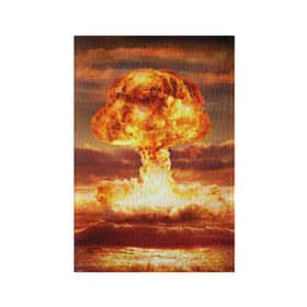 Обложка для паспорта матовая кожа с принтом Атомный взрыв , натуральная матовая кожа | размер 19,3 х 13,7 см; прозрачные пластиковые крепления | Тематика изображения на принте: агрессия | атомный взрыв | водородная бомба | вспышка | гриб | огонь | пламя | ударная волна | уничтожение | урон | ядерный удар