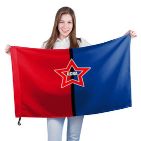 Флаг 3D с принтом ЦСКА , 100% полиэстер | плотность ткани — 95 г/м2, размер — 67 х 109 см. Принт наносится с одной стороны | премьер лига | рфпл | футбол | цска