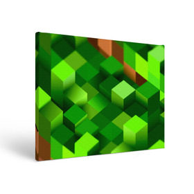 Холст прямоугольный с принтом Minecraft , 100% ПВХ |  | green | зеленый