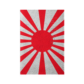 Обложка для паспорта матовая кожа с принтом Япония , натуральная матовая кожа | размер 19,3 х 13,7 см; прозрачные пластиковые крепления | country | japan | государство | страна | флаг | флаги | япония