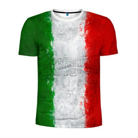 Мужская футболка 3D спортивная с принтом Италия , 100% полиэстер с улучшенными характеристиками | приталенный силуэт, круглая горловина, широкие плечи, сужается к линии бедра | country | italy | государство | италия | страна | флаг | флаги