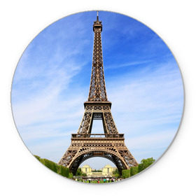 Коврик круглый с принтом Эйфелева башня , резина и полиэстер | круглая форма, изображение наносится на всю лицевую часть | france | франция | эфелева