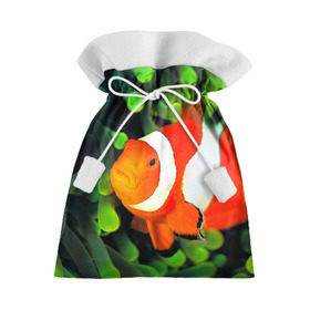 Подарочный 3D мешок с принтом Рыба клоун , 100% полиэстер | Размер: 29*39 см | Тематика изображения на принте: клоун | коралл | немо | океан | цветная