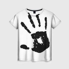 Женская футболка 3D с принтом hand , 100% полиэфир ( синтетическое хлопкоподобное полотно) | прямой крой, круглый вырез горловины, длина до линии бедер | hand