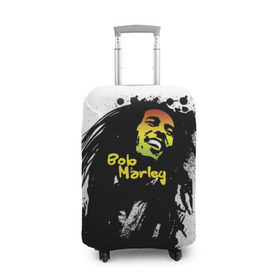 Чехол для чемодана 3D с принтом Bob Marley , 86% полиэфир, 14% спандекс | двустороннее нанесение принта, прорези для ручек и колес | bob marley | боб марли | музыка | регги | ямайка