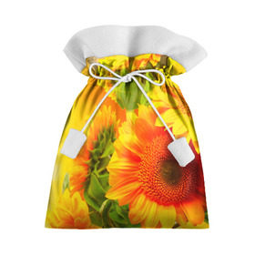 Подарочный 3D мешок с принтом Подсолнух , 100% полиэстер | Размер: 29*39 см | Тематика изображения на принте: желтая | подсолнух | поле | природа | цветы