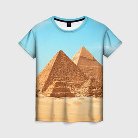 Женская футболка 3D с принтом Египет , 100% полиэфир ( синтетическое хлопкоподобное полотно) | прямой крой, круглый вырез горловины, длина до линии бедер | Тематика изображения на принте: africa | cairo | egypt | африка | верблюд | дайвинг | египет | жара | зной | каир | каникулы | отдых | отпуск | песок | пирамида хеопса | пирамиды | пустыня | солнце | туризм | хургада