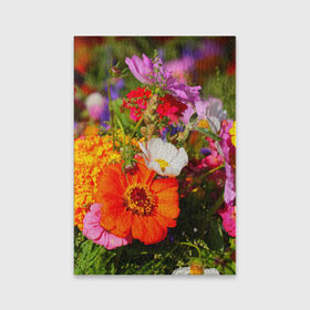 Обложка для паспорта матовая кожа с принтом Цветы , натуральная матовая кожа | размер 19,3 х 13,7 см; прозрачные пластиковые крепления | Тематика изображения на принте: лепесток | природа | цветок | яркая
