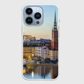 Чехол для iPhone 13 Pro с принтом Швеция ,  |  | Тематика изображения на принте: europe | stockholm | sweden | европа | ес | каникулы | отпуск | стокгольм | туризм | швеция