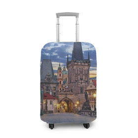 Чехол для чемодана 3D с принтом Прага , 86% полиэфир, 14% спандекс | двустороннее нанесение принта, прорези для ручек и колес | czech republic | europe | prague | европа | ес | каникулы | мосты | отпуск | прага | туризм | хоккей | чехия