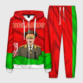 Мужской костюм 3D с принтом Belarus 17 , 100% полиэстер | Манжеты и пояс оформлены тканевой резинкой, двухслойный капюшон со шнурком для регулировки, карманы спереди | belarus | беларусь | лукашенко | президент