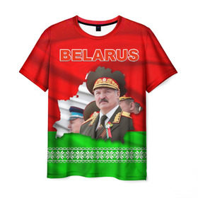 Мужская футболка 3D с принтом Belarus 18 , 100% полиэфир | прямой крой, круглый вырез горловины, длина до линии бедер | belarus | беларусь | лукашенко | президент