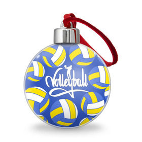 Ёлочный шар с принтом Волейбол 6 , Пластик | Диаметр: 77 мм | Тематика изображения на принте: volleyball | волейбол