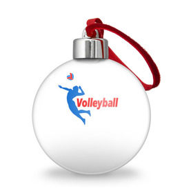 Ёлочный шар с принтом Волейбол 31 , Пластик | Диаметр: 77 мм | volleyball | волейбол