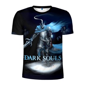 Мужская футболка 3D спортивная с принтом Dark Souls 17 , 100% полиэстер с улучшенными характеристиками | приталенный силуэт, круглая горловина, широкие плечи, сужается к линии бедра | Тематика изображения на принте: dark souls | praise the sun | you died | дарк соулс