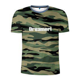 Мужская футболка 3D спортивная с принтом Dreamer! , 100% полиэстер с улучшенными характеристиками | приталенный силуэт, круглая горловина, широкие плечи, сужается к линии бедра | camo | камо | камуфляж | мечтатель