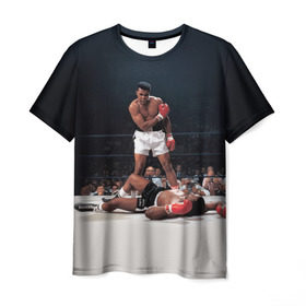 Мужская футболка 3D с принтом Muhammad Ali , 100% полиэфир | прямой крой, круглый вырез горловины, длина до линии бедер | Тематика изображения на принте: impossible is nothing | muhammad ali | бокс | боксёр | мохаммед али | спорт