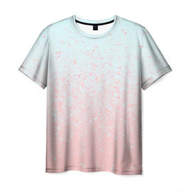 Мужская футболка 3D с принтом Pink Blue Gradient , 100% полиэфир | прямой крой, круглый вырез горловины, длина до линии бедер | blu | gradient | pink | голубое | градиент | розовое