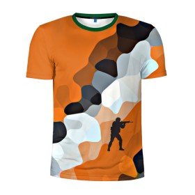 Мужская футболка 3D спортивная с принтом CS GO Asiimov camouflage , 100% полиэстер с улучшенными характеристиками | приталенный силуэт, круглая горловина, широкие плечи, сужается к линии бедра | counter strike | камуфляж