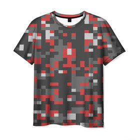 Мужская футболка 3D с принтом Городской камуфляж 3 , 100% полиэфир | прямой крой, круглый вырез горловины, длина до линии бедер | camo | pixel | urban | камо