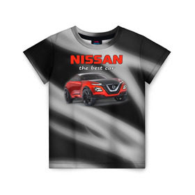 Детская футболка 3D с принтом Nissan - лучшая машина , 100% гипоаллергенный полиэфир | прямой крой, круглый вырез горловины, длина до линии бедер, чуть спущенное плечо, ткань немного тянется | nissan | авто | автомобиль | ниссан